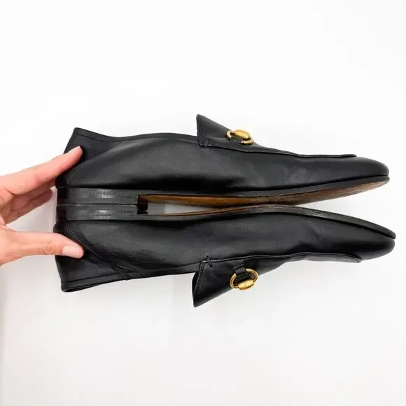Gucci Horsebit Brixton Loafers Collapsable Heel Black Leather US Men’s 9 - Picture 9 of 14